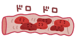 血液ドロドロの血管のイラスト