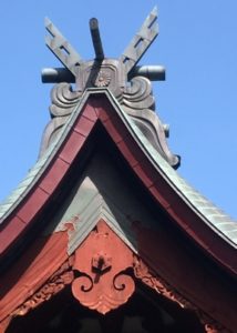 月山神社本殿の屋根装飾